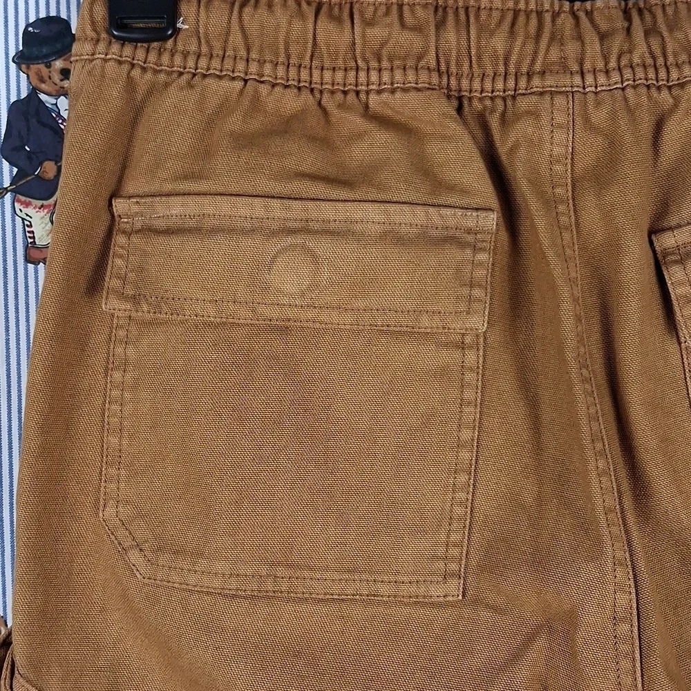 Jordan Brand Chicago Cargo Brown Drawstring Button Flat Front SZ SM Casual Pants